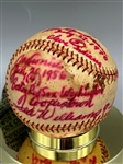 Hall of Famers Joe DiMaggio, Ted Williams, Bob Feller, Luke Appling, Lou Boudreau, Joe Cronin Signed Baseball Full Cert JSA