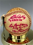 Hall of Famers Joe DiMaggio, Ted Williams, Bob Feller, Luke Appling, Lou Boudreau, Joe Cronin Signed Baseball Full Cert JSA