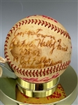 Hall of Famers Joe DiMaggio, Ted Williams, Bob Feller, Luke Appling, Lou Boudreau, Joe Cronin Signed Baseball Full Cert JSA