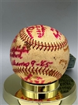 Hall of Famers Joe DiMaggio, Ted Williams, Bob Feller, Luke Appling, Lou Boudreau, Joe Cronin Signed Baseball Full Cert JSA