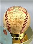 Hall of Fame Signed Baseball Satchel Paige, Casey Stengel, Lefty Gomez, Earl Averill, Harry Hooper Full JSA Certificate