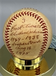 Hall of Fame Signed Baseball Satchel Paige, Casey Stengel, Lefty Gomez, Earl Averill, Harry Hooper Full JSA Certificate