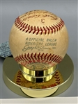 Hall of Fame Signed Baseball Satchel Paige, Casey Stengel, Lefty Gomez, Earl Averill, Harry Hooper Full JSA Certificate