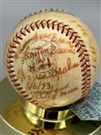 Hall of Fame Signed Baseball Jackie Robinson, Bill McKechnie, Ed Rousch, Warren Spahn, Jocko Conlon, Charlie Grimm Full JSA Certificate