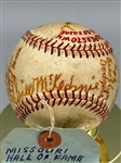 Hall of Fame Signed Baseball Jackie Robinson, Bill McKechnie, Ed Rousch, Warren Spahn, Jocko Conlon, Charlie Grimm Full JSA Certificate