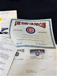 Chicago Cubs Die Hard Fan Club Ephemera
