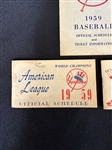 1959, 1960 New York Yankees MLB Schedules