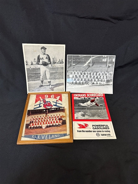 Group of Cleveland Indians Photos and Scorecards 1960s