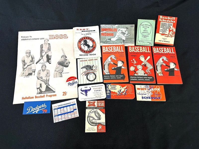 Group of MLB Baseball Ephemera Different Teams