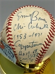 Ernie Banks Dual Signed American League Baseball 