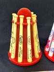 (3) Louisville Slugger MLB Plastic Bat Banks and Extras