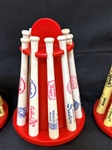 (3) Louisville Slugger MLB Plastic Bat Banks and Extras