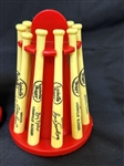 (3) Louisville Slugger MLB Plastic Bat Banks and Extras
