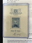 Max Svabinsky Signed Czechoslovakia 1938 Stamp 