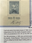 Max Svabinsky Signed Czechoslovakia 1938 Stamp 
