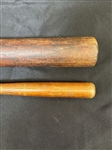 (2) Vintage Baseball Bats 1920s Full Size, Barney Walls Louisville Slugger Mini Bat