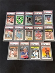 (16) PSA Graded MLB Baseball Cards: Schmidt, Jeter, Yount, Murray Others