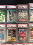 (16) PSA Graded MLB Baseball Cards: Schmidt, Jeter, Yount, Murray Others
