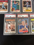 (16) PSA Graded MLB Baseball Cards: Schmidt, Jeter, Yount, Murray Others