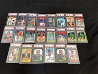 (22) PSA Graded MLB Baseball Cards