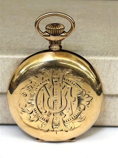 American Waltham 6S 7 Jewel Hunting Case Gold Filled Pocket Watch