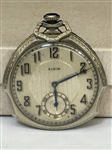 Elgin 12S 17 Jewel 1928 White Gold Filled Pocket Watch