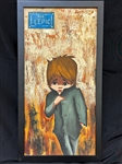 1960s Oil on Board of a Small Boy by Marais Rue Lepic
