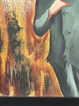 1960's Oil on Board of a Small Boy by Marais Rue Lepic