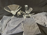 (4) Pieces of Steuben Glass With Original Bags