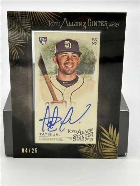 2019 Topps Allen & Ginter Fernando Tatis Jr. Rookie Auto Framed Mini SP