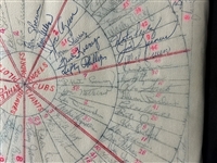 Multiple MLB Autographed Cushion Spring Training Including Joe DiMaggio, Cleveland Indians, 7 Other Teams