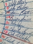 Multiple MLB Autographed Cushion 1975 Spring Training Including HOF'ers, Cleveland Indians, 7 Other Teams