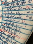Multiple MLB Autographed Cushion 1981 Cactus League Spring Training Including HOF'ers, Cleveland Indians, 10 Other Teams