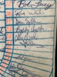 Multiple MLB Autographed Cushion 1981 Cactus League Spring Training Including HOF'ers, Cleveland Indians, 10 Other Teams