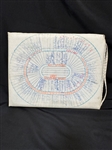 Multiple MLB Autographed Cushion 1980 Cactus League Spring Training Including HOF'ers, Cleveland Indians, 9 Other Teams.