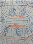 Multiple MLB Autographed Cushion 1980 Cactus League Spring Training Including HOF'ers, Cleveland Indians, 9 Other Teams.