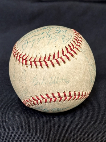 1960s Cleveland Indians Team Signed Baseball 
