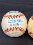 (4) American League Baseballs 