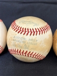 (4) American League Baseballs 