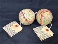 (2) Taiyo Whales 1980 Spring Training Autographed Baseballs