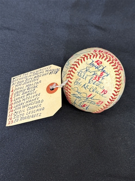 1978 Milwaukee Brewers Spring Training Team Signed Baseball