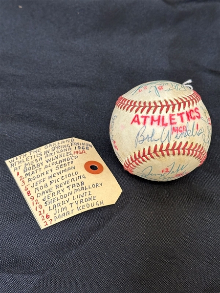 1978 Oakland Athletics Spring Training Team Signed Baseball