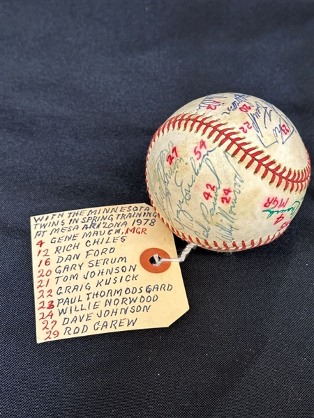 1978 Minnesota Twins Spring Training Team Signed Baseball