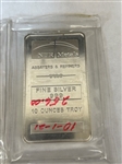 (2) 10 Ounce .999 Silver Bars NTR Metals