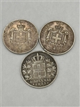 (3) Drachmai Greece 1833, 1875, 1876