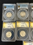 Group of (9) Graded US Silver Quarters