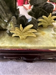 Carved Jadeite Glass Sculpture Stampeding Horses