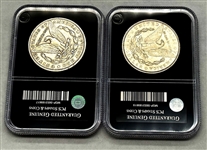 (2) Morgan Silver Dollars PCS Stamps & Coins
