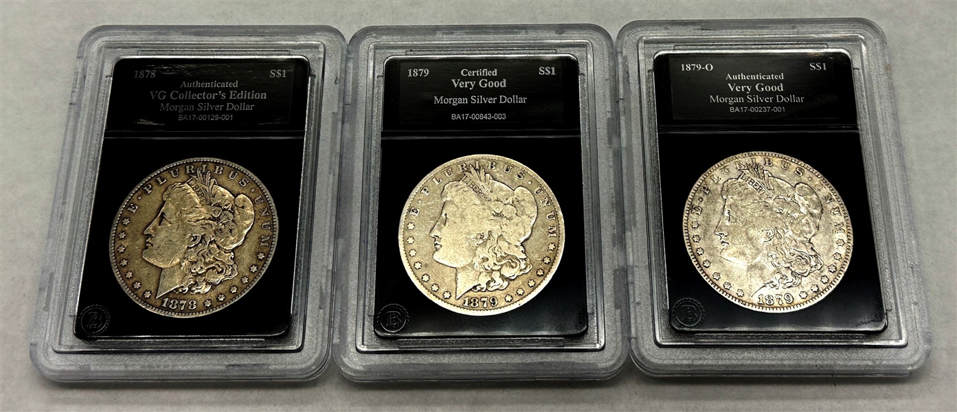 (3) Morgan Silver Dollars Bradford Exchange
