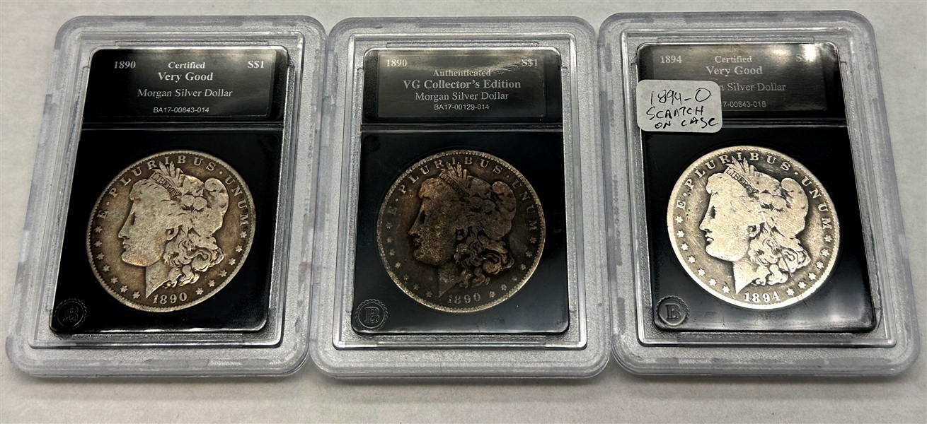 (3) Morgan Silver Dollars Bradford Exchange